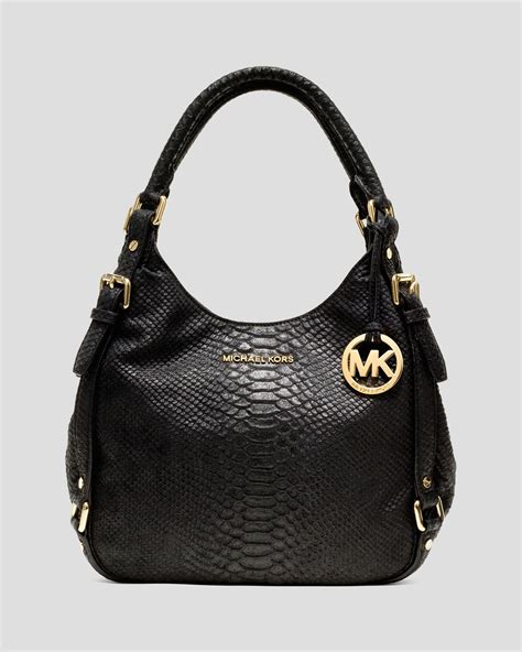 michael kors black python handbag|Michael Kors python purse.